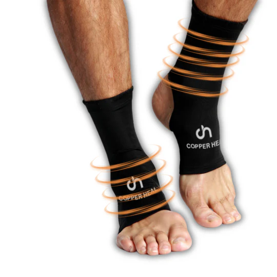 CopperHeal ankle compression sleeve
